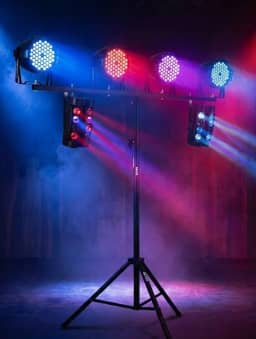 DJ Light Stand | 4 PAR + 2 Spider Lights | Complete Event Lighting Setup | Sri Lanka view 1