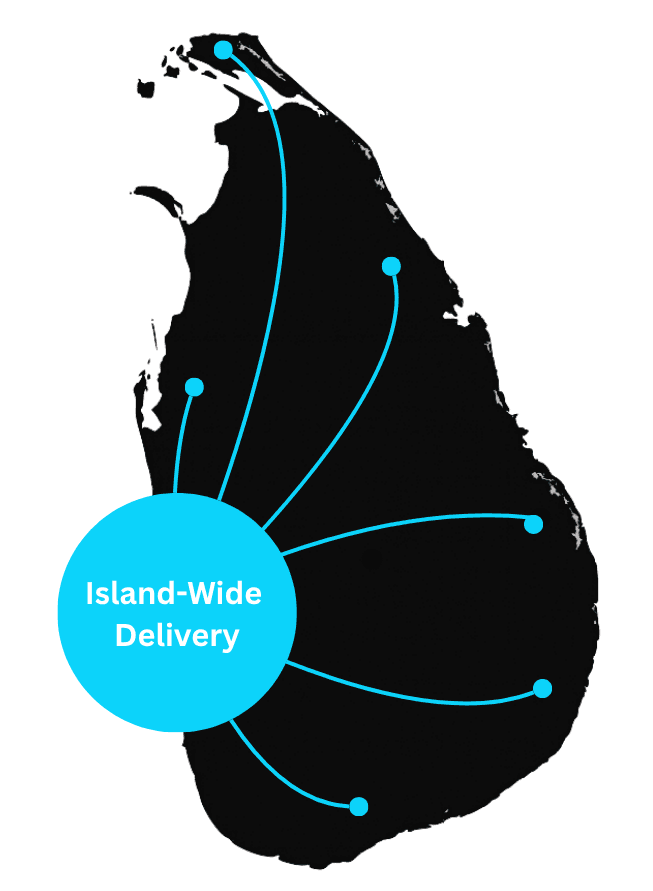 Map of Sri Lanka for island-wide delivery